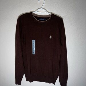 U.S. Polo Brown Crewneck Sweater (Medium)